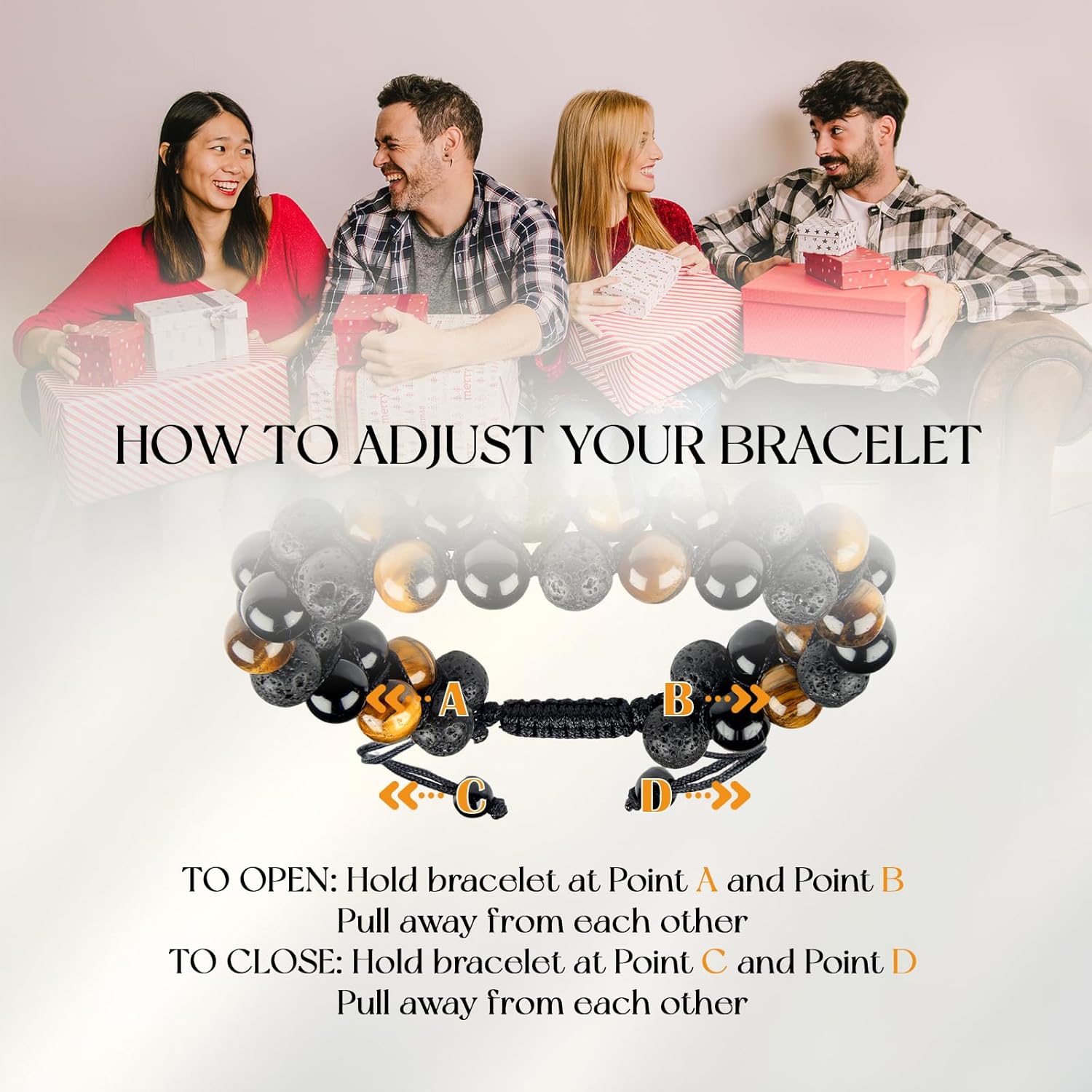 Protection Stone Bracelet for Men/Women – Handmade, 8mm Healing Crystal Bracelet for Grounding, Luck & Positive Vibes - Image 7