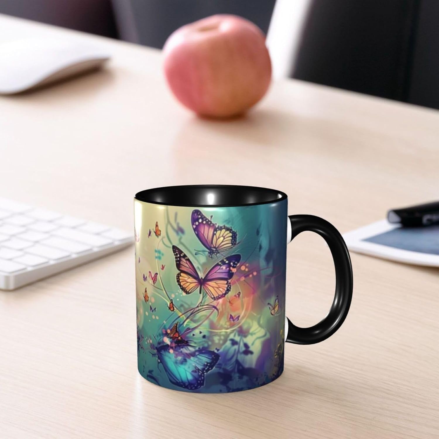 Butterfly Coffee Mug for Women Men Ceramic Mug 11OZ Cup Suitable for Microwave Ovens Homes Offices - Image 7