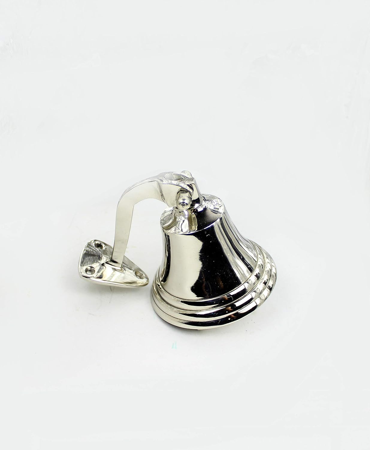 Nagina International Nautical Premium Polished Brass and Nickel Coated Door Functional Bells | Exclusive Pirate's Decor Gifts Collectibles (Aluminum, 3 Inches)