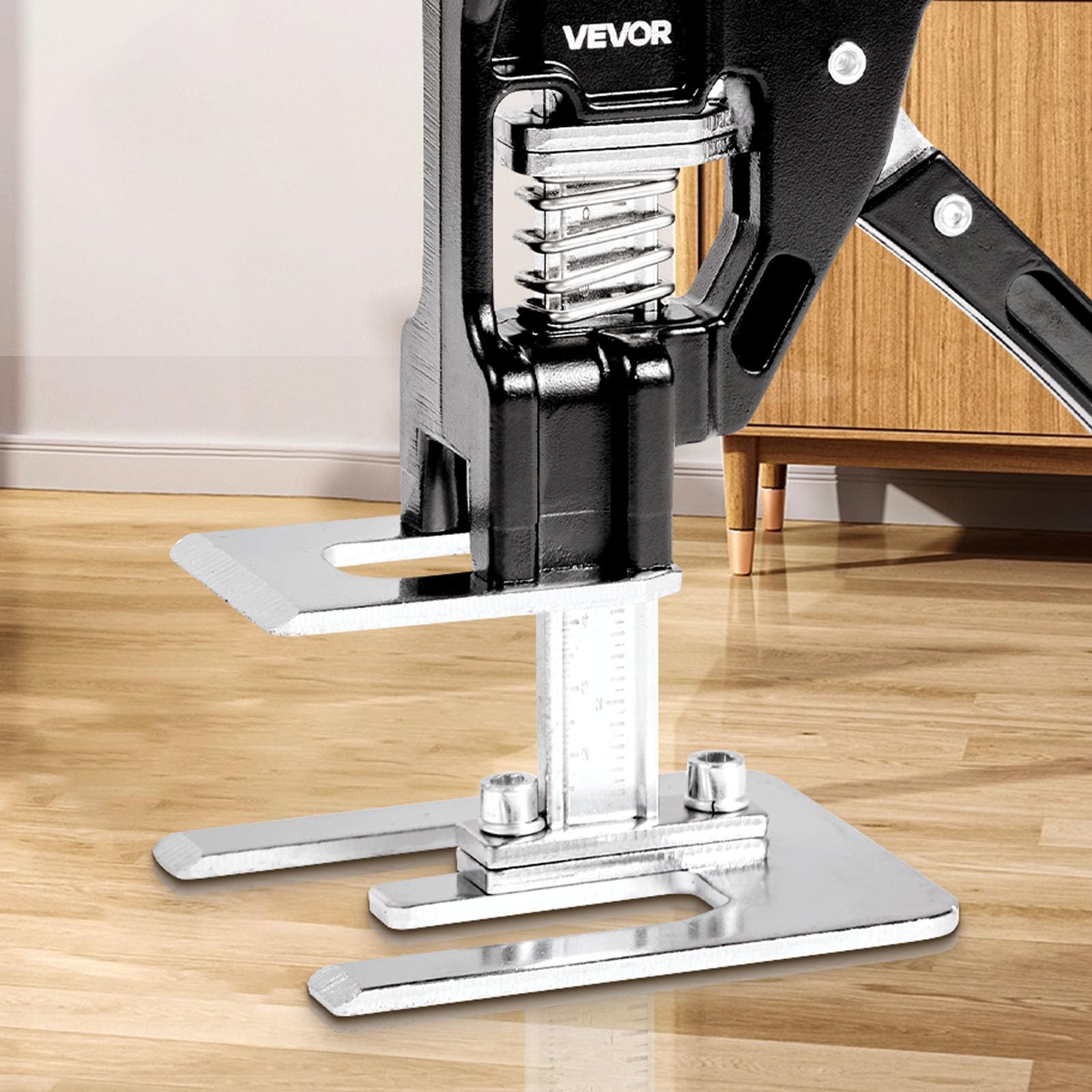 VEVOR Cric à Bras 2PCs, Lève Meubles Portes Plaques avec Capacité 120 kg, Outil de Levage Manuel jusqu'à 16,5 cm, avec Niveau Magnétique, 2 Modes de Réglage, pour Fenêtres, Installation, Noir