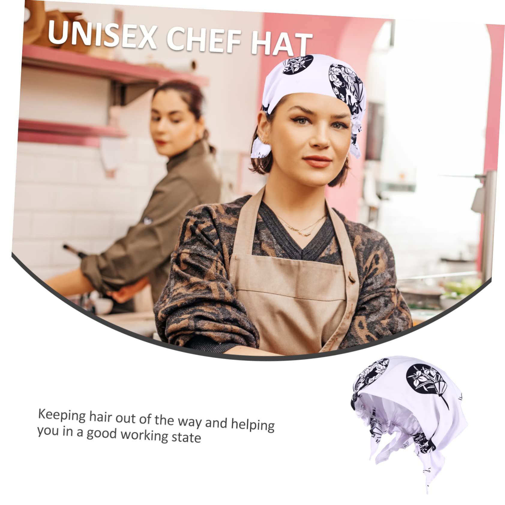 Anneome 4pezzi Cappello Chef Unisex Regolabile Cappello Da Cucina Traspirante Per Ristoranti e Scuole Di Cucina Protezione Grassi e Resistente All Usura Con Design Elegante