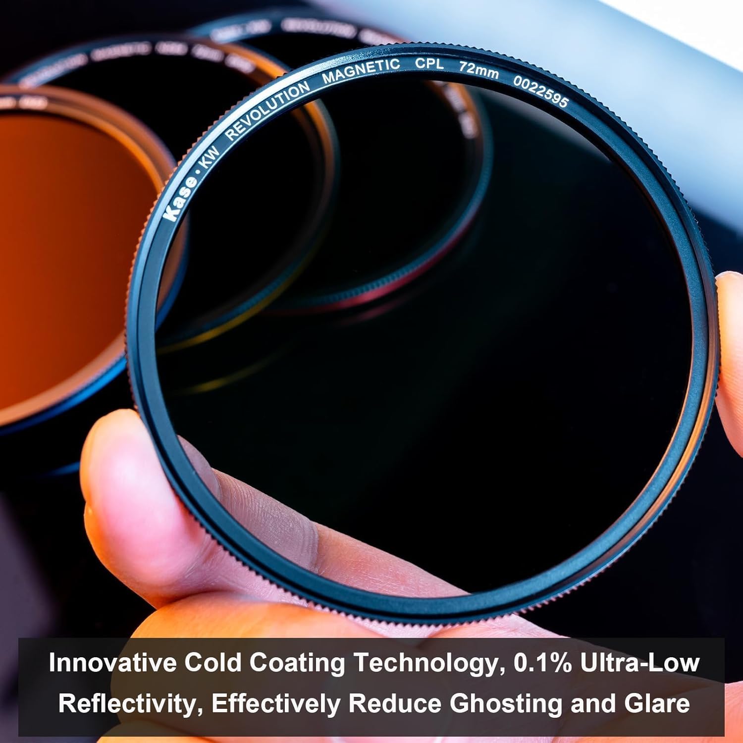 Kase 49mm Wolverine Revolution Plus Magnetic CPL Circular Polarizer Filter with Inlaid Adapter Ring, Shockproof Tempered Optical Glass & Ultra-Low Reflectivity 0.1%