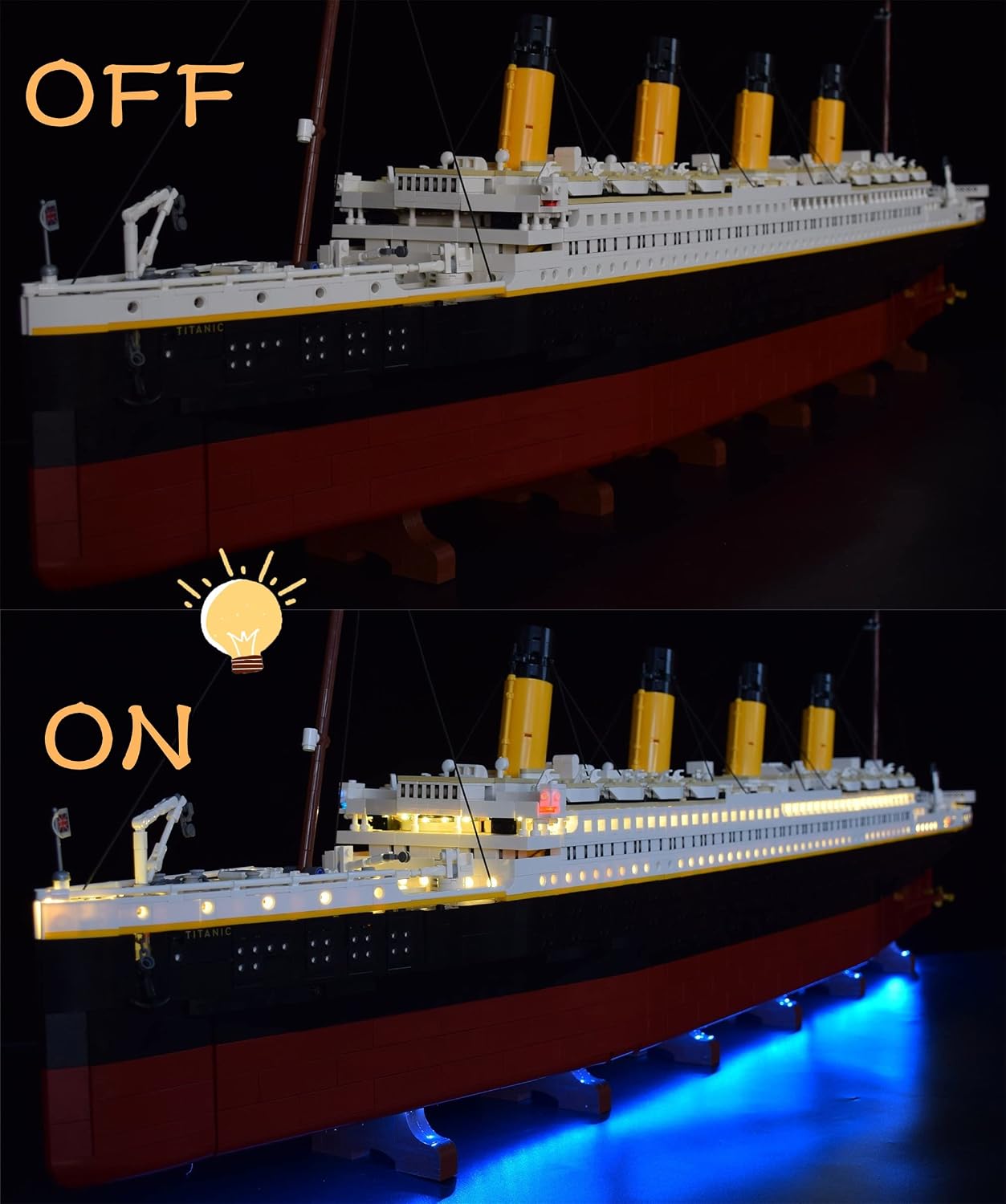 LightGo LED Lighting Kit Designed for Lego 10294 Titanic Building Set - Not Include Model (Classic Version)