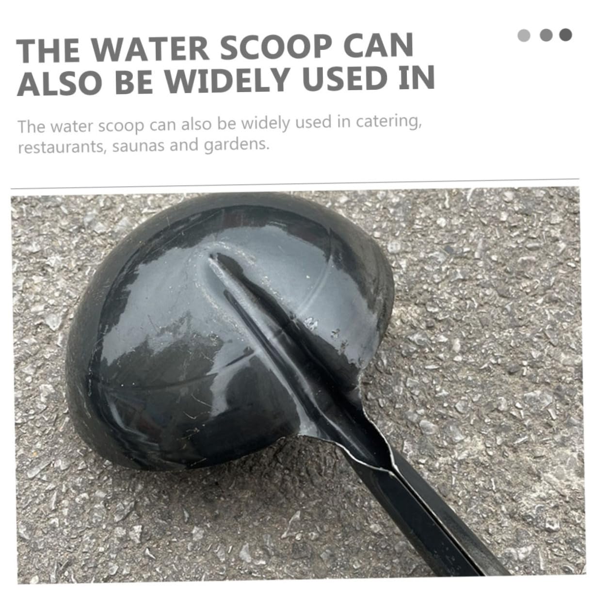 ULTECHNOVO Louche à Eau en Fer Noir Réutilisable Grosse Capacité, Manche Épaissi Confortable Cuisine et Jardin