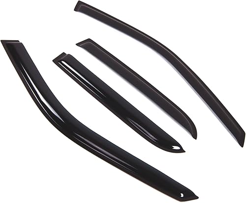 Tuningpros WD2-229 - Juego de 4 piezas de visera para ventana (montaje exterior), deflector de lluvia compatible con Honda CR-V 2002-2006