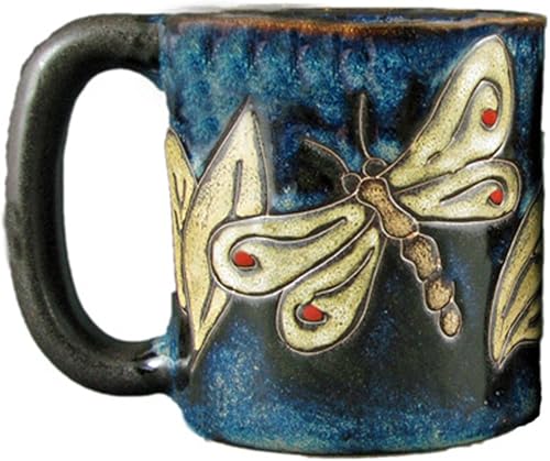 Miniatura 2 de Mara - Taza de gres con diseño de libélula, 16 onzas