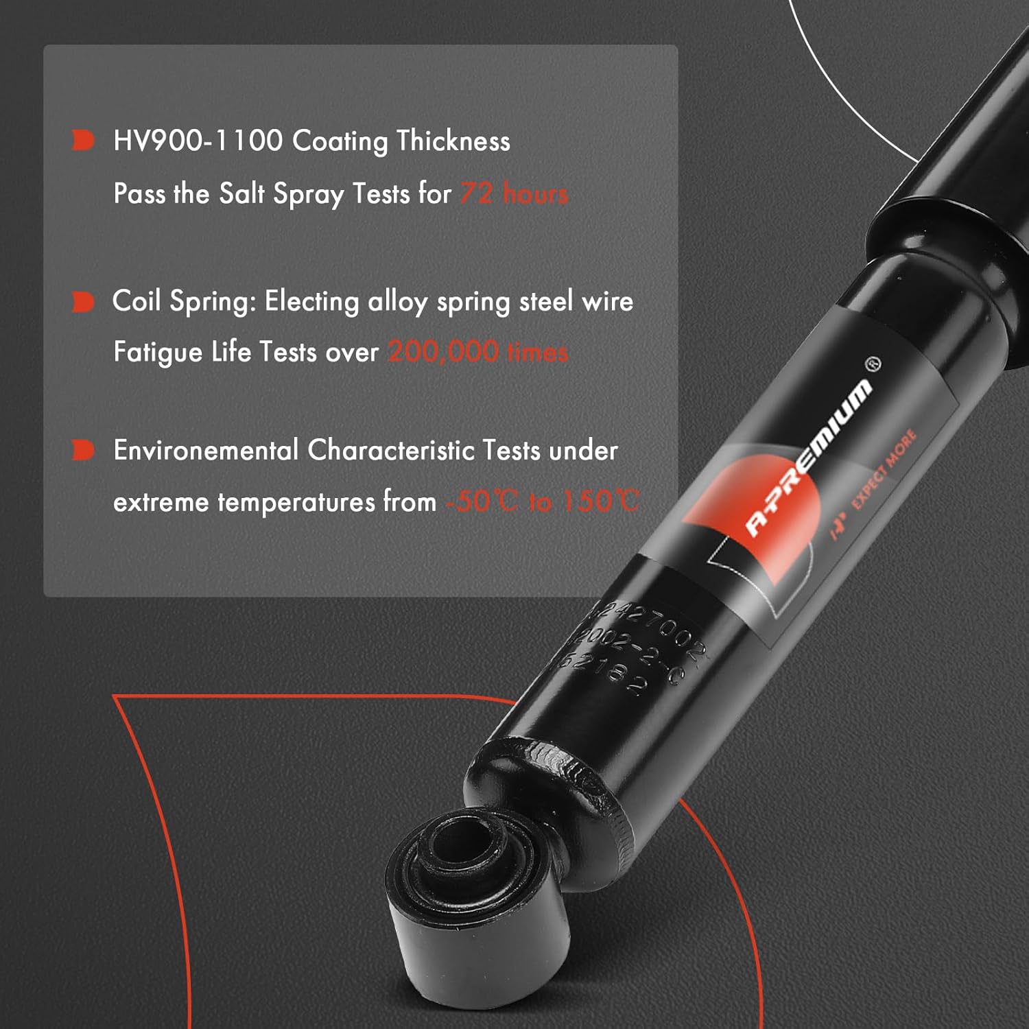 A-Premium Rear Air Spring to Coil Spring Conversion Kit Compatible with Nissan Armada 2005-2015 & Infiniti QX56 2004-2010, RWD