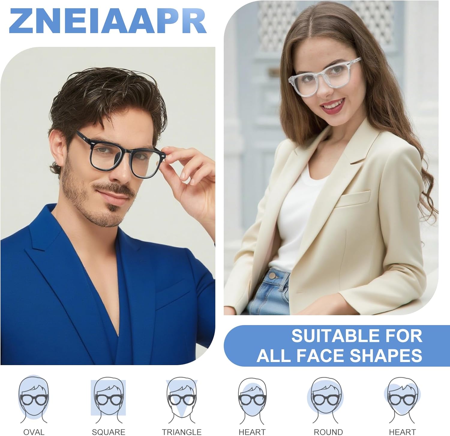 Distance Glasses for Women & Men, Near Sighted Myopia Driving Eyeglasses, Nearsighted See Far Vision Glass - Image 3