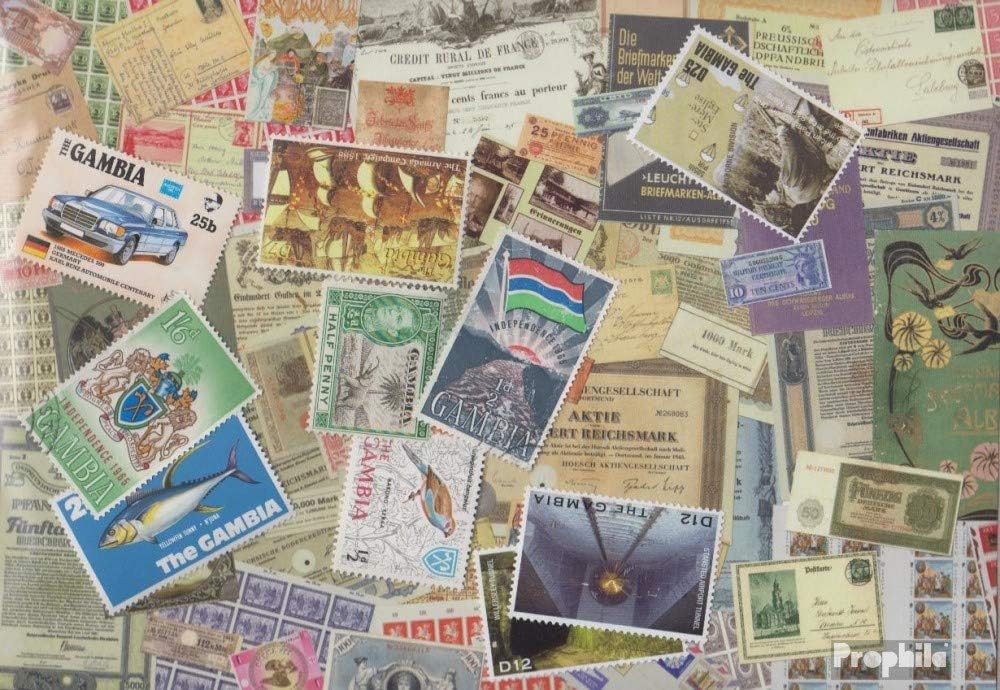 Prophila Collection Gambia 10 Various Stamps (Stamps for Collectors)