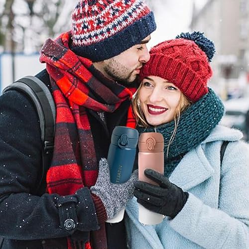 Miniatura 2 de Taza térmica aislada al vacío del viaje del café del acero inoxidable 6,9 Oz Rosa