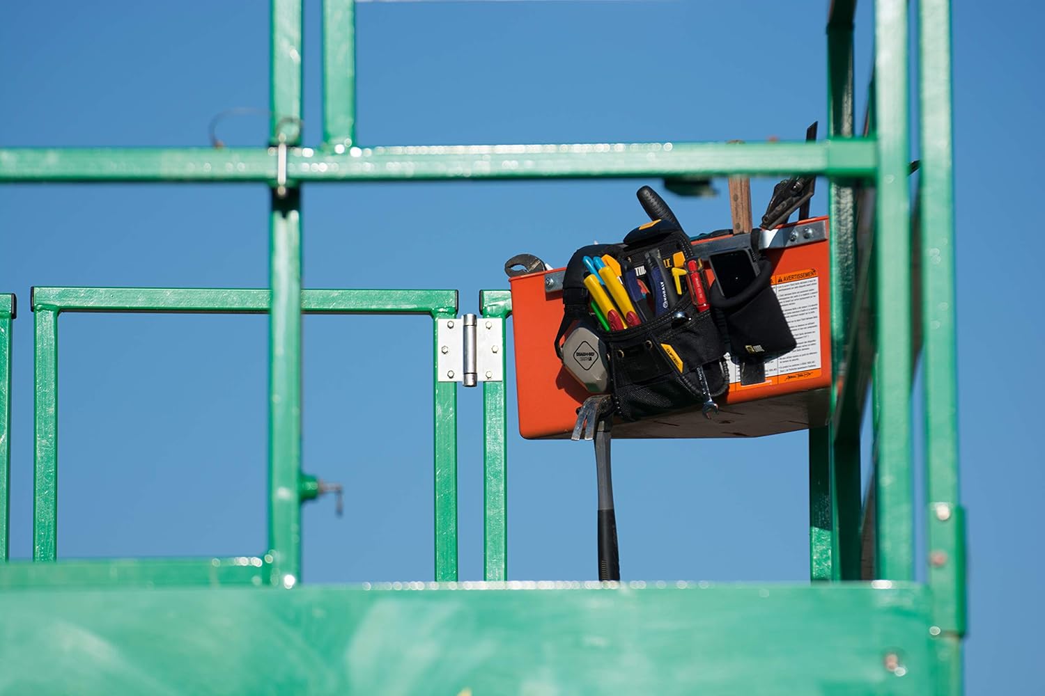 Aerial Tool Bin ATB-1312 Professional Tool Organizer for Scaffolding, Scissor Lifts, Boom Lifts, Swing Stage Railings, Mast Climbers, and Aerial Platforms