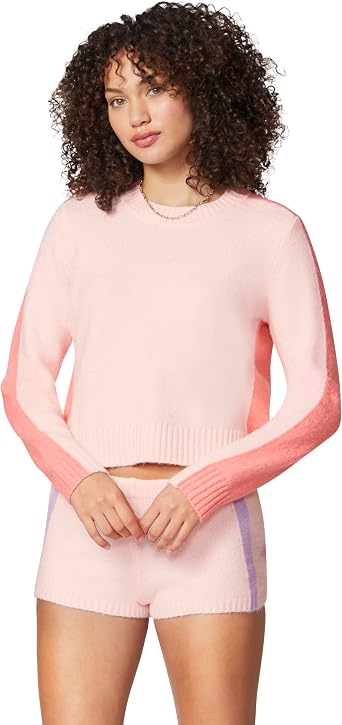 Florence by Mills Womens Bright Like Color Tipped Pullover Sweater