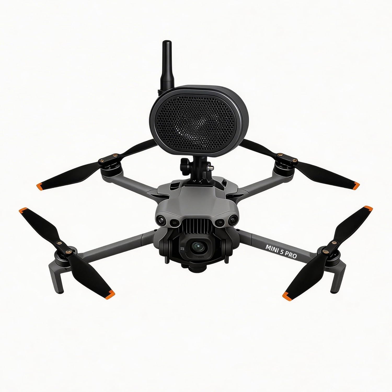 Drone Speaker System Compatible with DJI Mini 5 Pro – 120dB Loudspeaker, 2000m Range, Adjustable Angle for Aerial Announcements