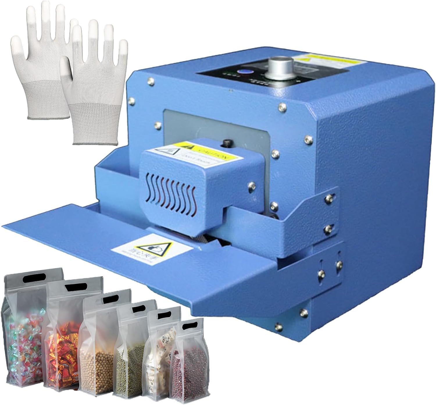 Sellador térmico de 300 W – Máquina automática de sellado de bolsas de plástico para embalaje de alimentos, sellador de rodillos comercial, solución de sellado eficiente y fiable