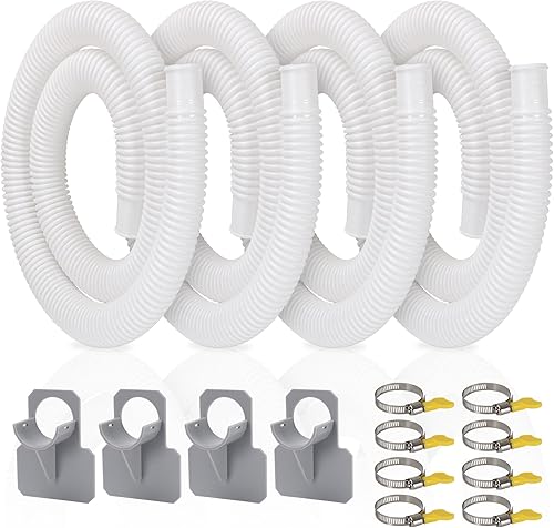 Miniatura 8 de Manguera de bomba de piscina para piscinas sobre el suelo, paquete de 2 accesorios de manguera de filtro de piscina de 1.25 pulgadas de diámetro,
