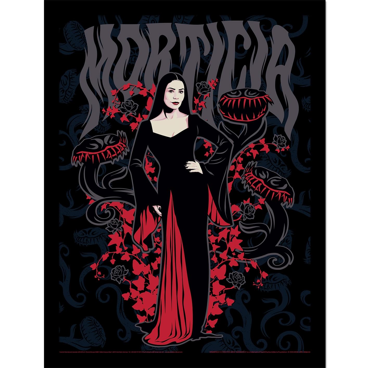 Pyramid International Wednesday Season 2 (Morticia) 30cm x 40cm Framed Collector Print One Size