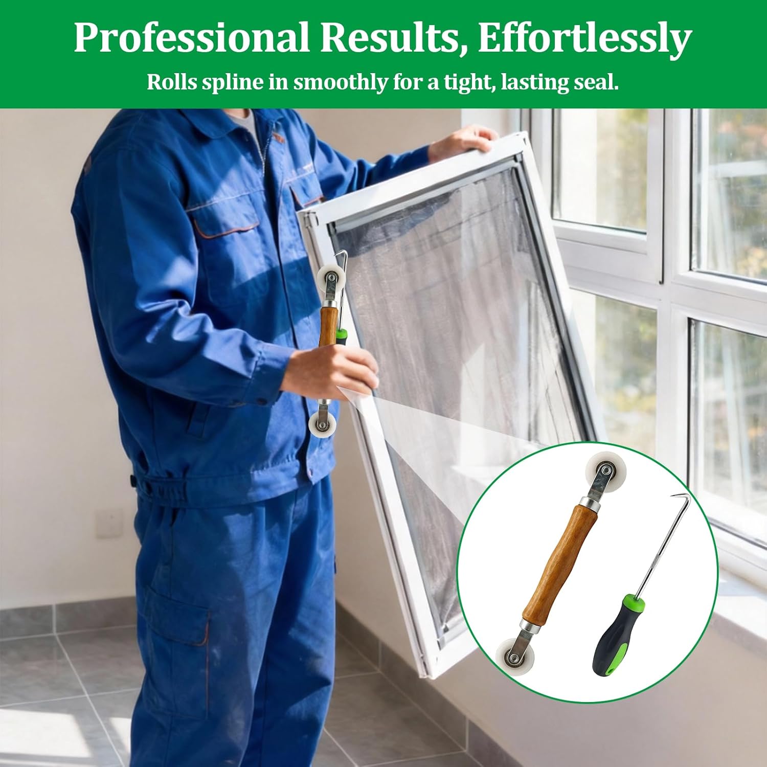 Screen Roller Tool Screen Repair Spline Roller for Easy Window/Door Screen Repair & Replacement (3 Pack)
