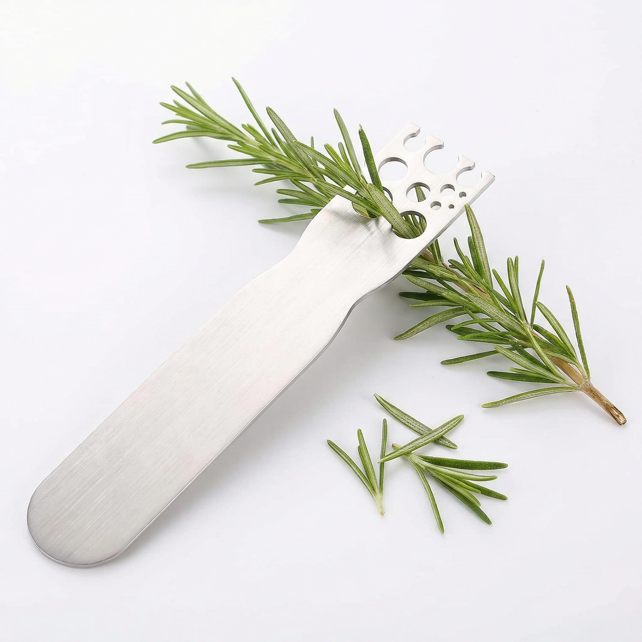 Herb Stripper Stainless Steel Kitchen Herb Leaf Stripping Tool Metal Herb Pealer LooseLeaf Kale Razor for Kale, Chard, Collard Greens, Thyme, Basil, Rosemary