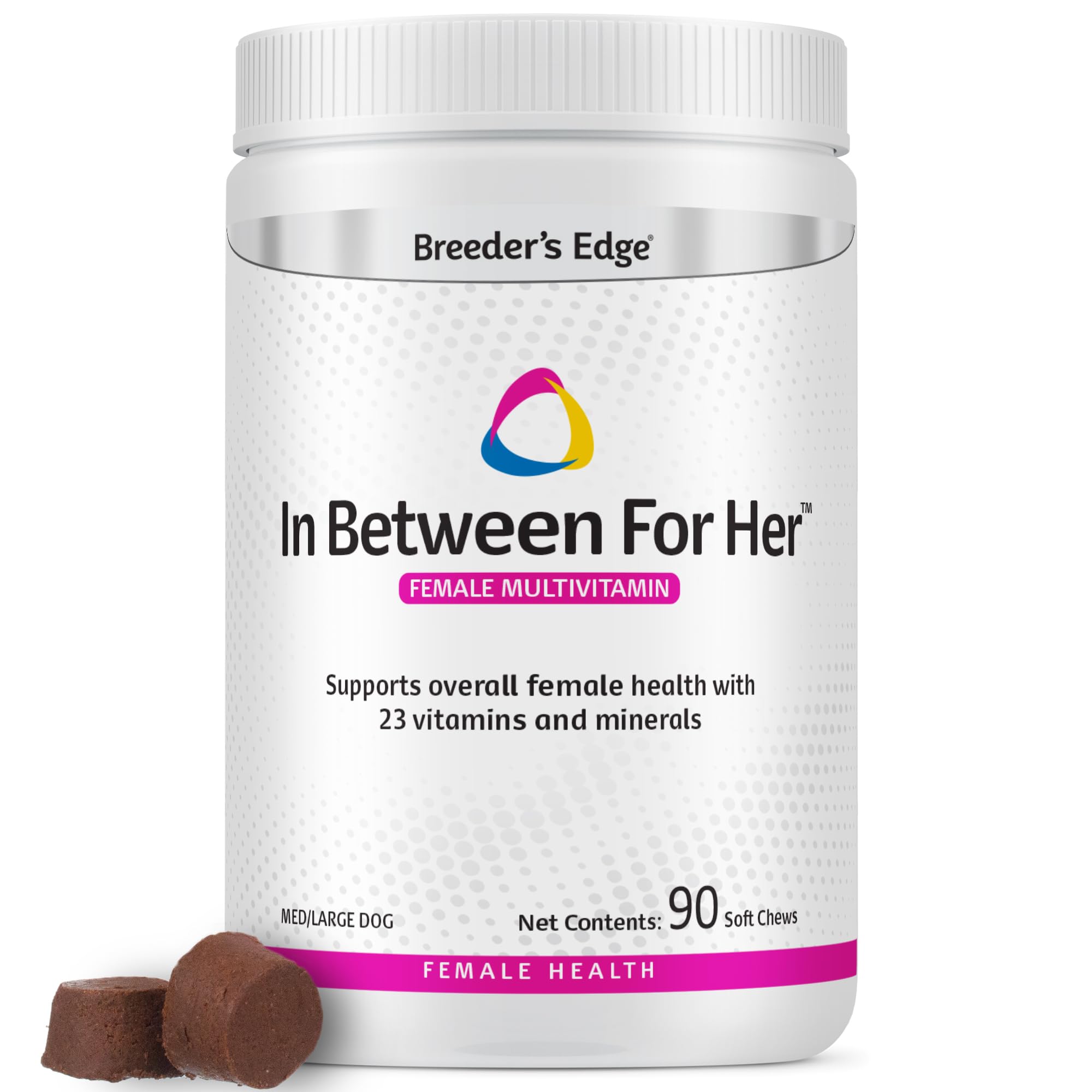 Breeder's Edge in Between for Her, Daily Multivitamin Supplement for Breeding Dogs and Cats, Fills Nutritional Gaps, and Supports Moms in Between