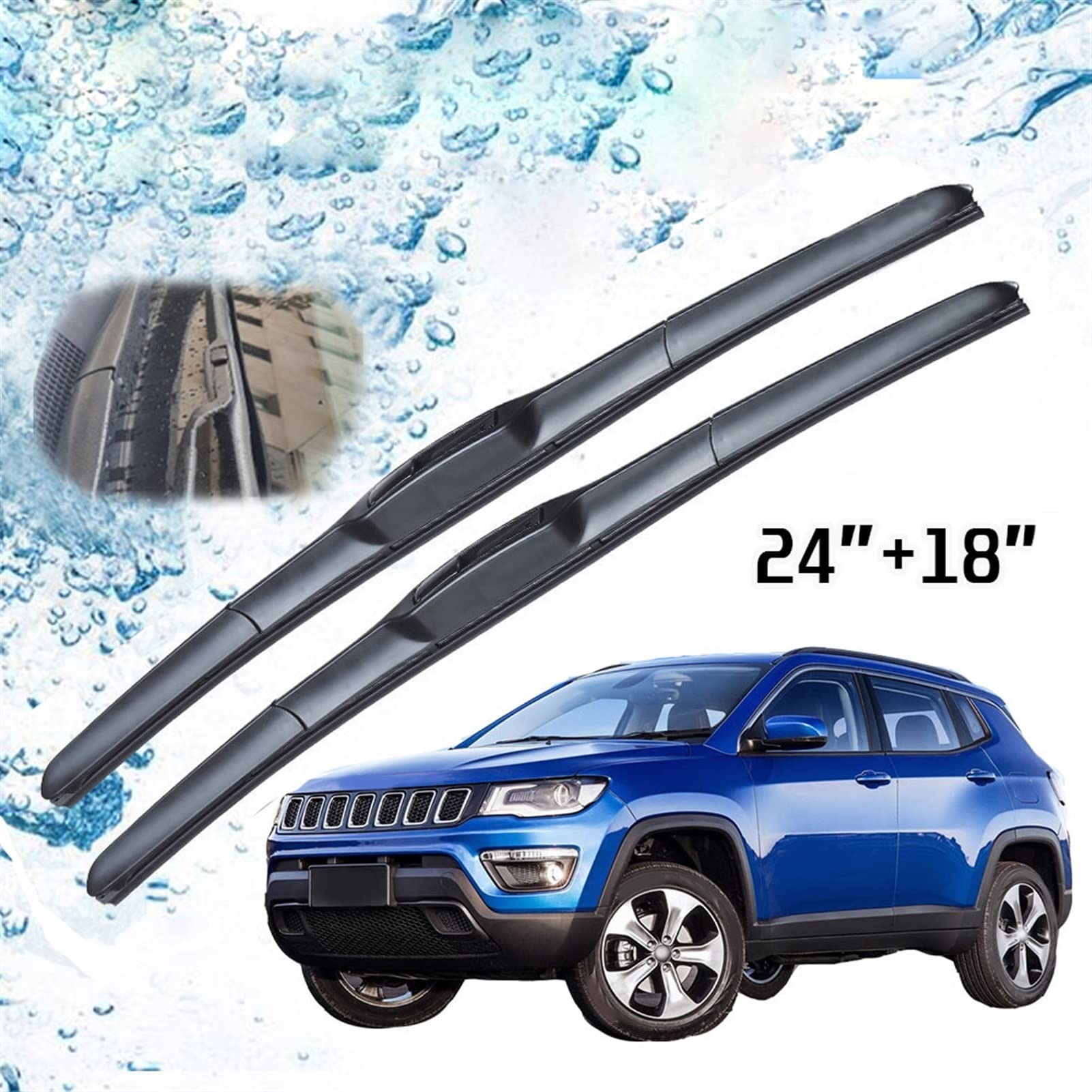 Riloer 1 spazzola tergicristallo posteriore + braccio tergicristallo compatibile con JEEP Cherokee KL 2014-2019, compatibile con Chrysler Pacifica 2017-2018, codice articolo 68197110AA