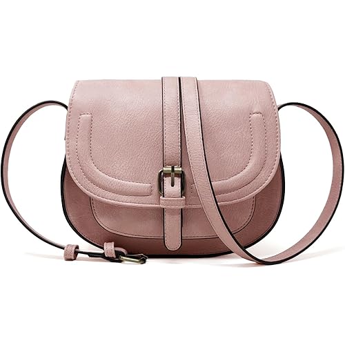 AFKOMST Crossbody Bags for Women,Small Saddle Purse and Boho Cross Body Handbags,Vegan Leather