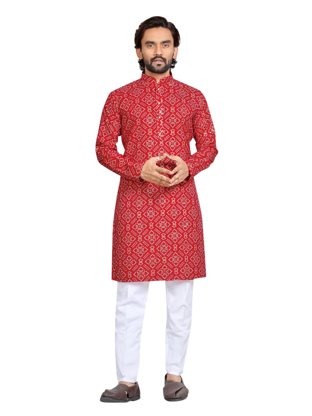Men's Bandhani Printed Straight Kurta-picture-55