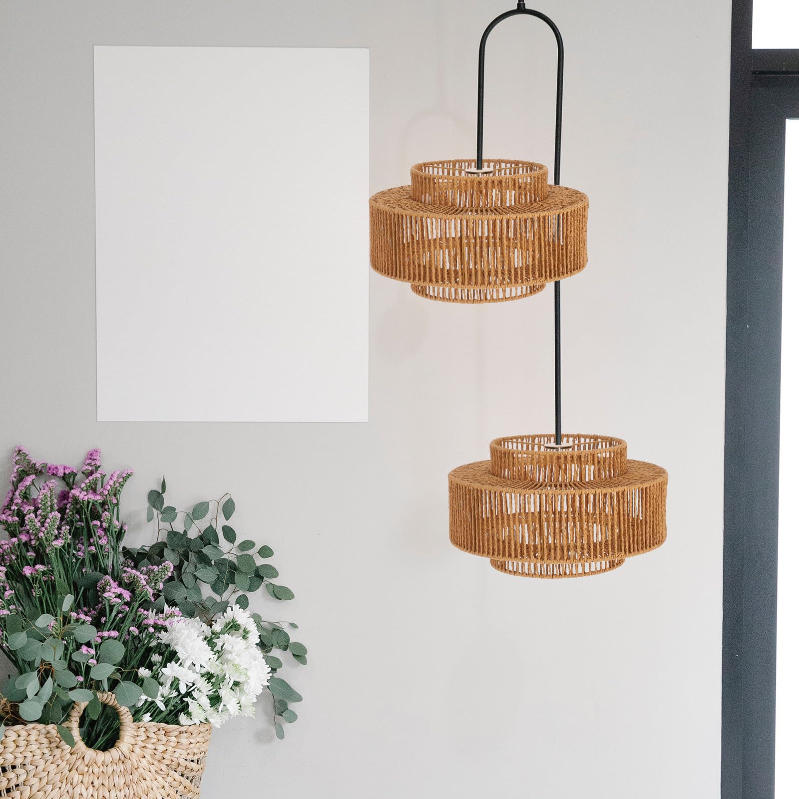 Gadpiparty Paralume Piccolo in Carta e Ferro Khaki Clip, Facile da Installare e Diffusore di Luce per Caffè e Stili Decorativi Minimalisti e Boho