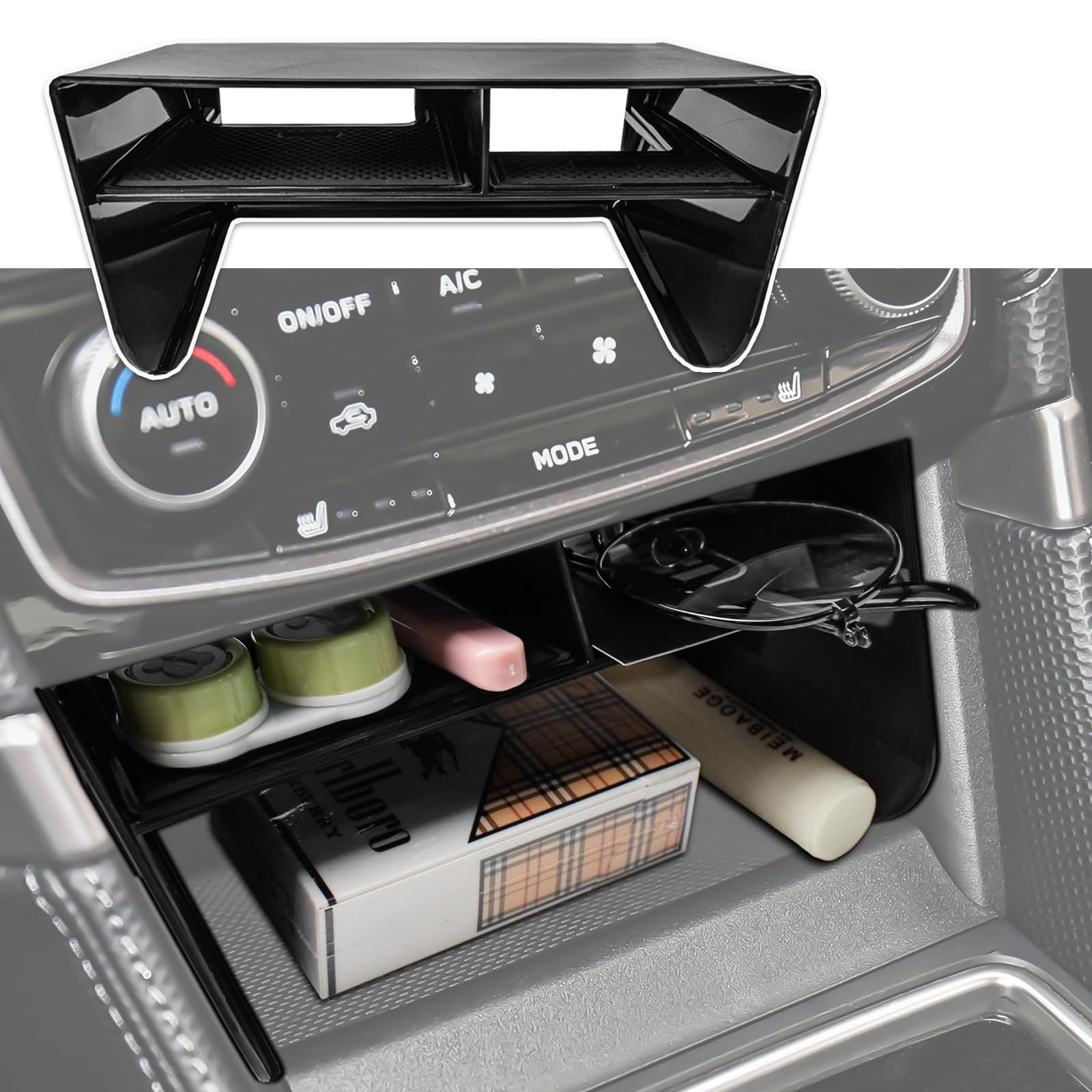 HGWEI Center Console Organizer Tray Compatible with Subaru Forester 2019-2024 Interior Accessories Armrest Storage Box Insert Compartment Divider (Not