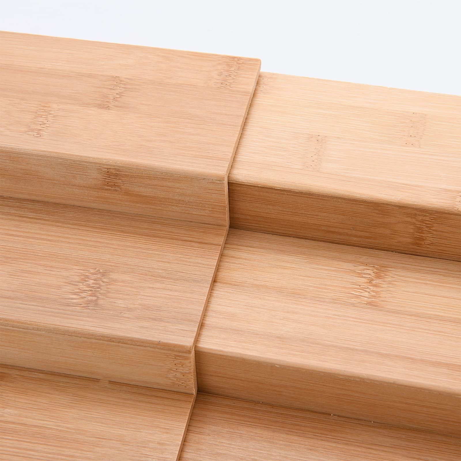 Estante de especias de bambú expandible de 3 niveles que ahorra espacio, exhibición de encimera de cocina para condimentos, hierbas y especias, perfecto para uso doméstico y restaurante