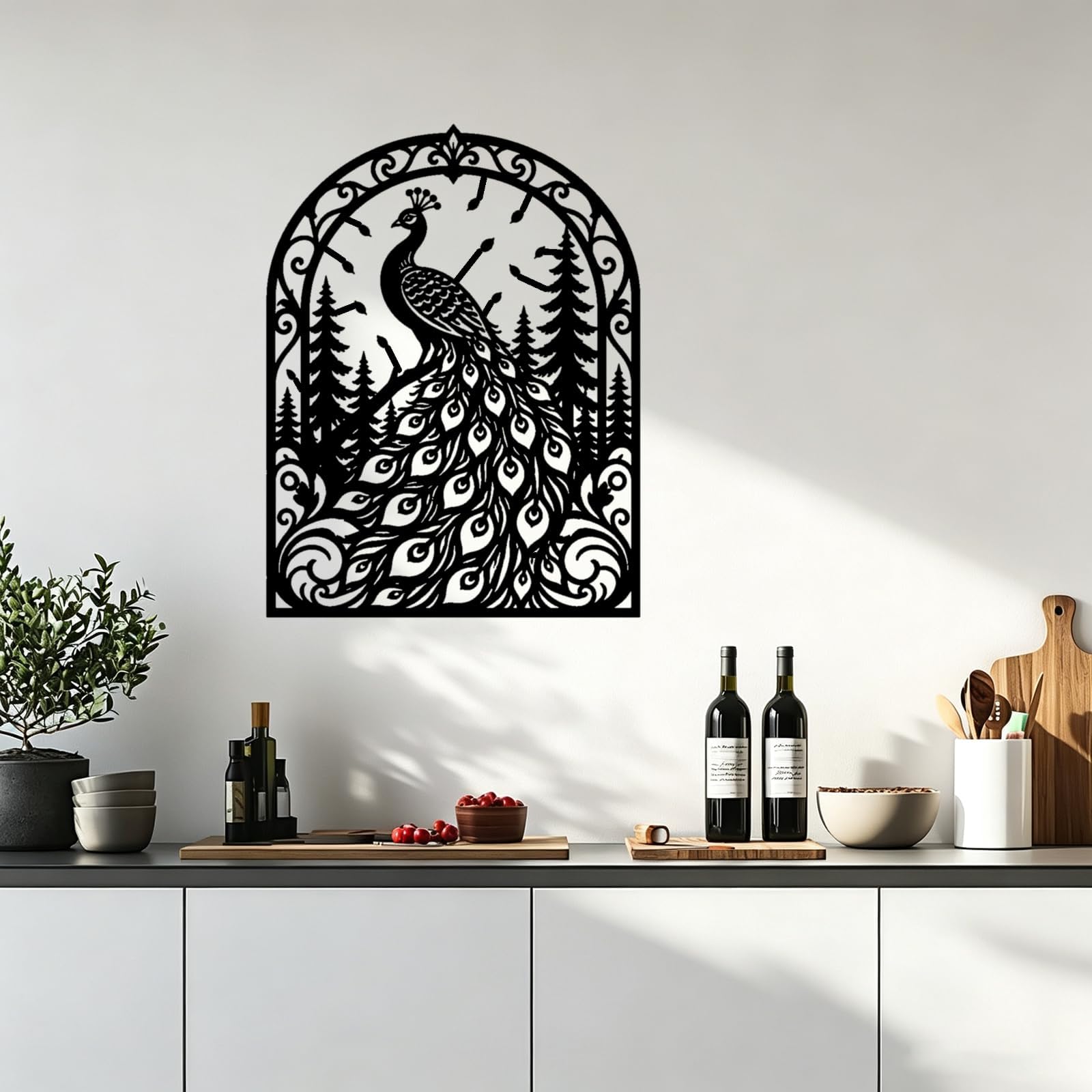 Décoration murale en métal pour salon élégant à suspendre (50,8 cm)