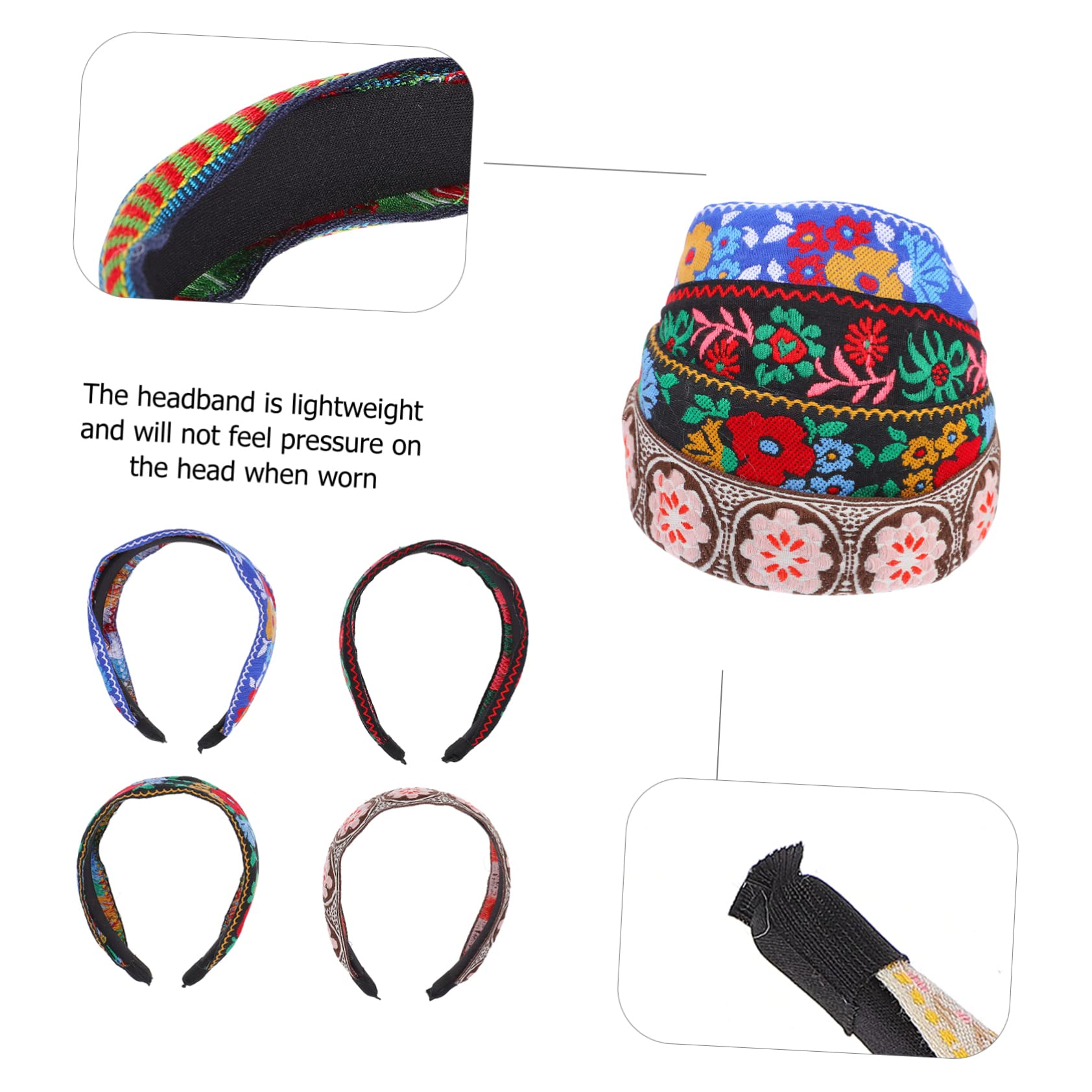 DOITOOL 8pezzi Fasce Per Ricamate Accessori Per e Ragazze Per Cerimonie e Speciali