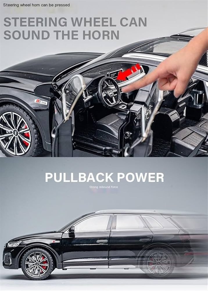 アウディQ5 1/24 ミニカー 1:24 Welly Audi Q5 Diecast Model Car New in Box White Black