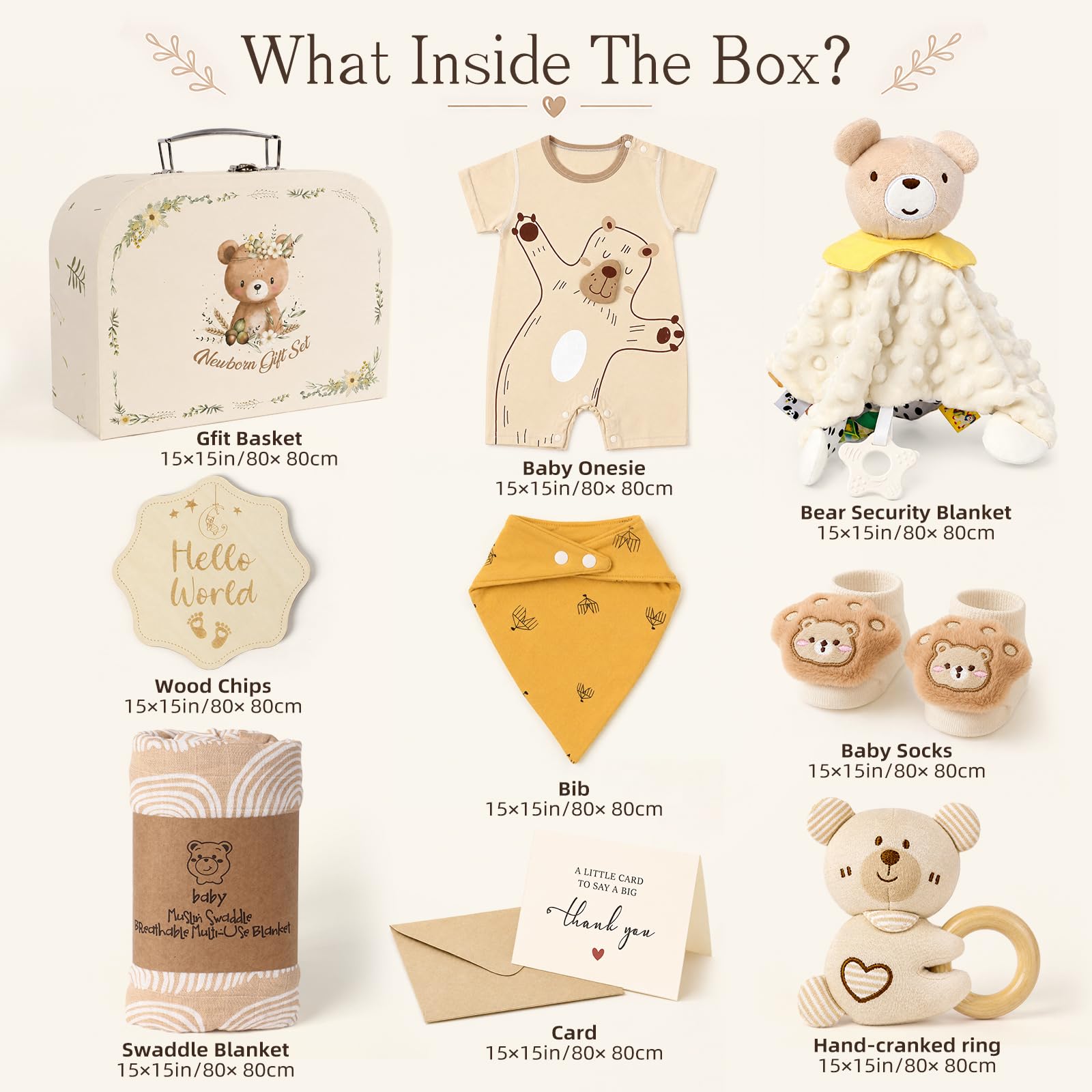 Set Regalo Neonato Nascita, Regalo Nascita per Bimbo e Bimba | Pagliaccetto Neonato, Doudou Neonato con Massaggiagengive, Calzini Neonato, Bavaglino, Sonaglio Neonato e Biglietto Auguri