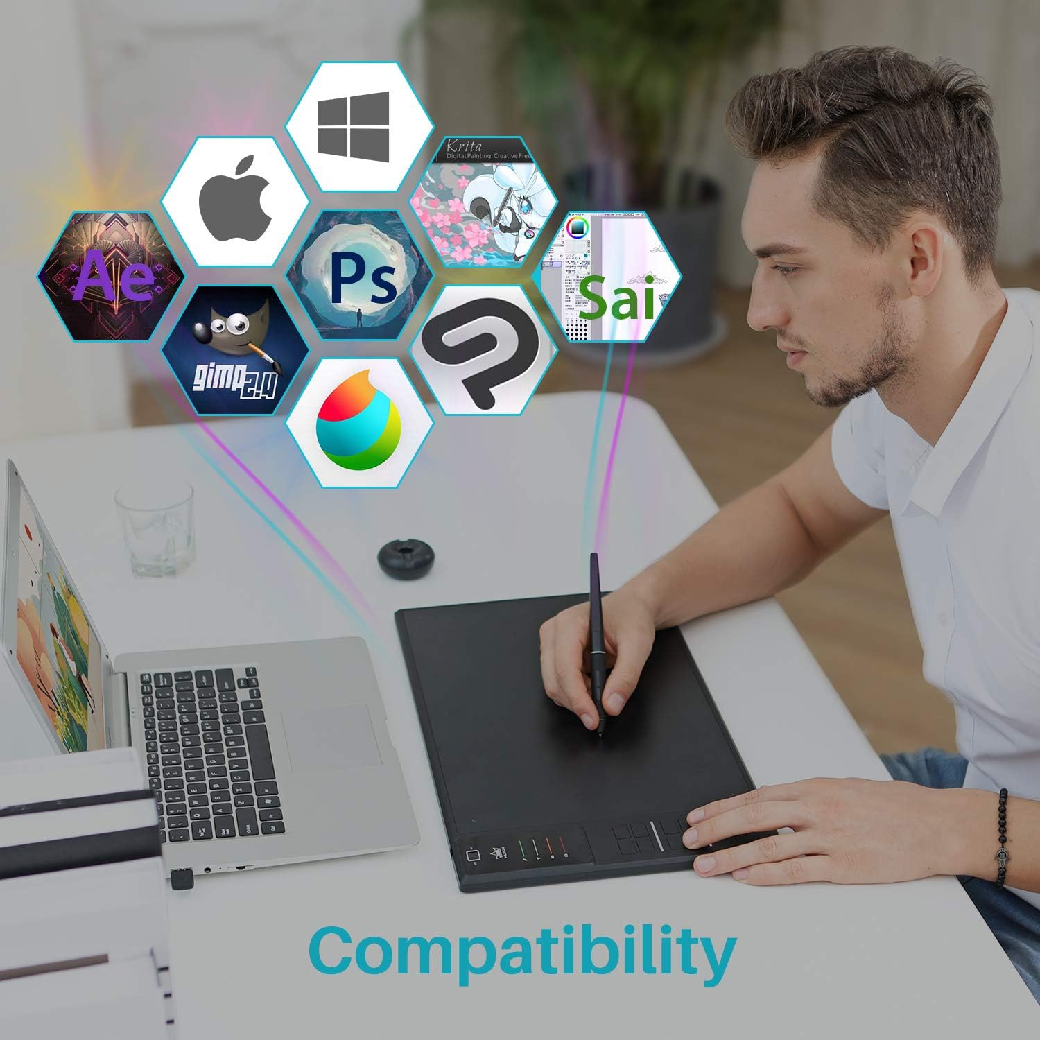 🔥 Flash Sale HUION Inspiroy WH1409 V2 Wireless Digital Graphic Drawing Tablet Tilt Function Battery-Free Stylus with 12 Press Keys and 20 Pen Nibs Black Friday - 50% OFF HUION Inspiroy WH1409 V2 Wireless Digital Graphic Drawing Tablet Tilt Function Battery-Free Stylus with 12 Press Keys and 20 Pen Nibs