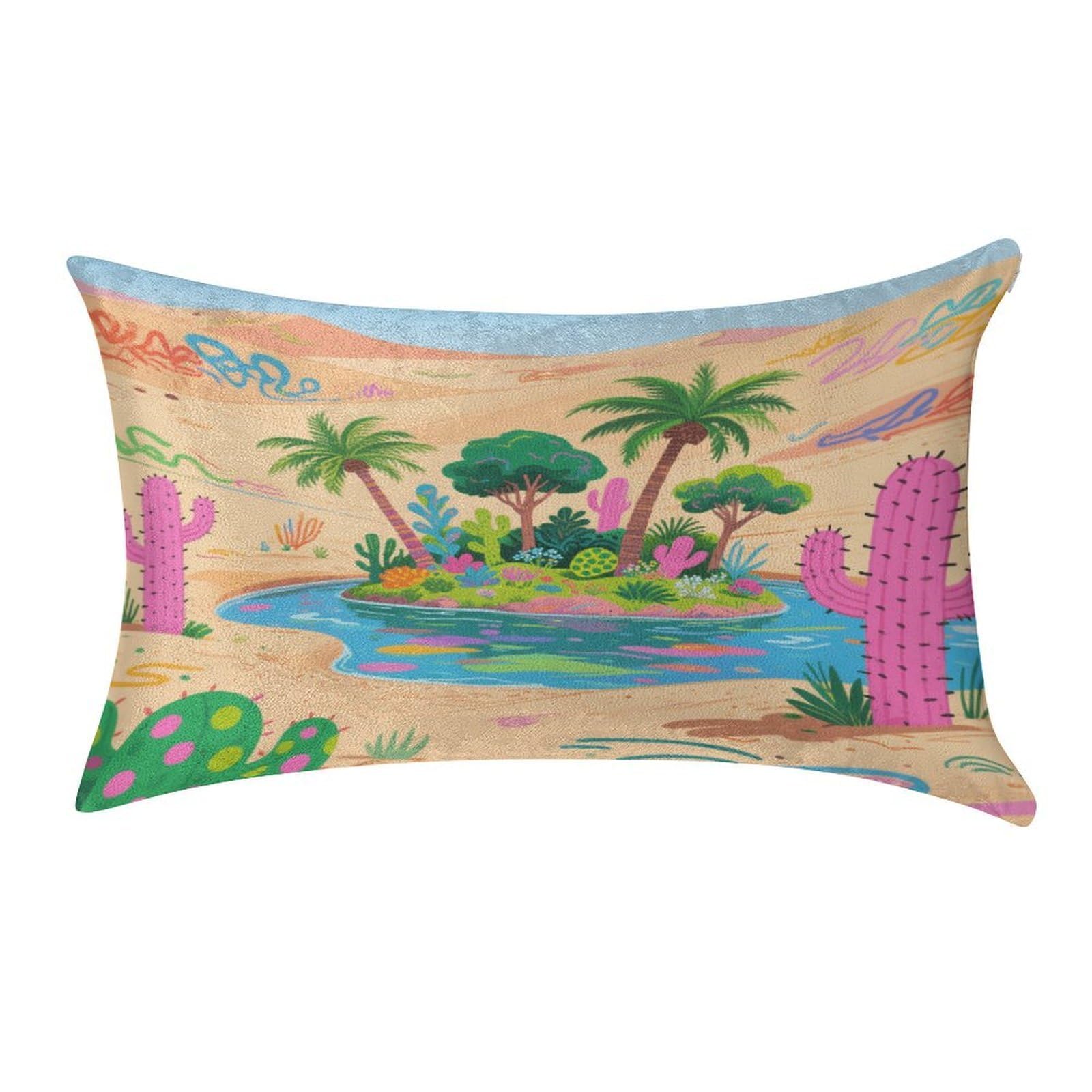 Fekiloot Style Graffiti Oasis Pillow Covers Home Decor Pillow Cases