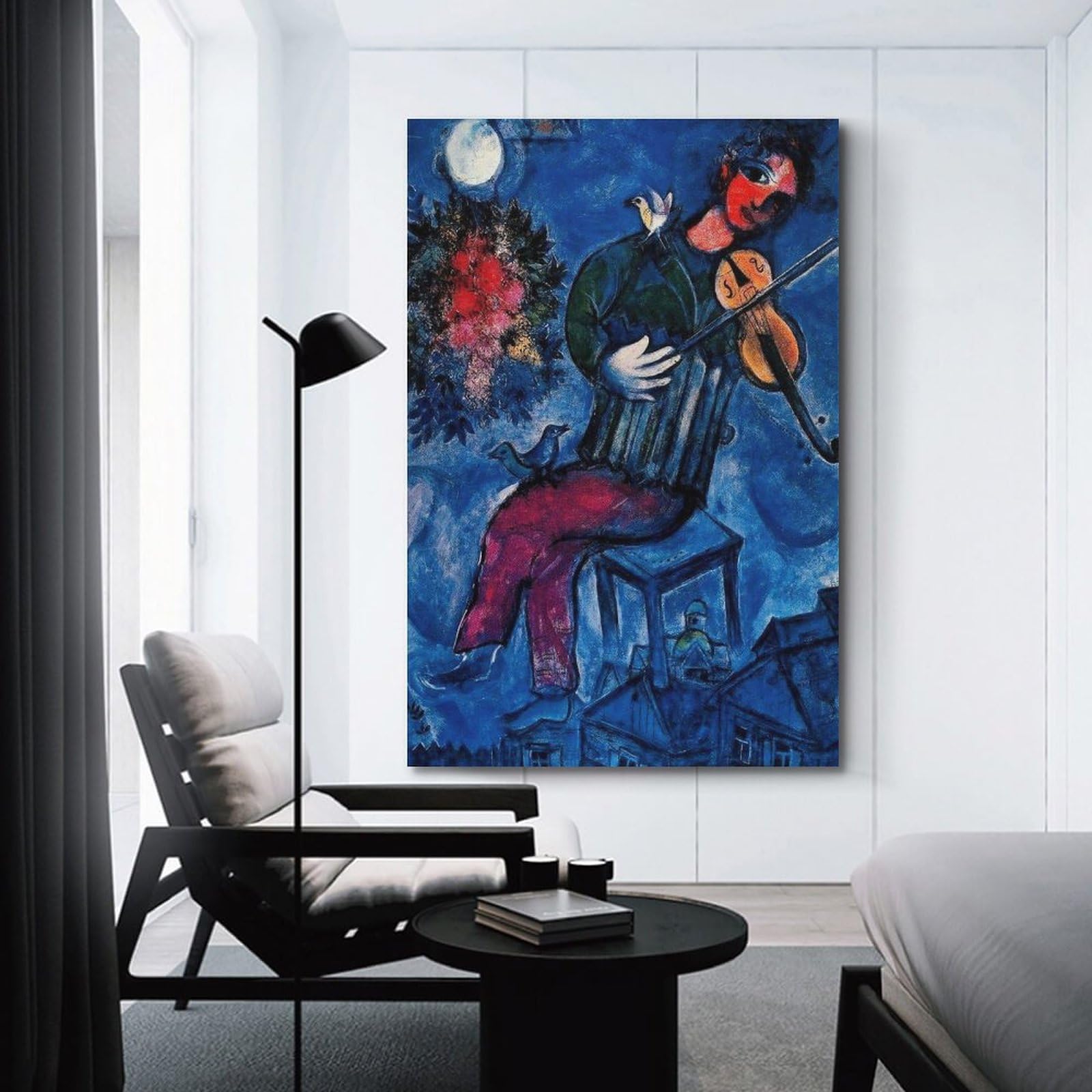 Affiche Déco' Humoristique Chèvre Violoniste - Poster Papier Mat 200g, Art Graphique, Sans Cadre