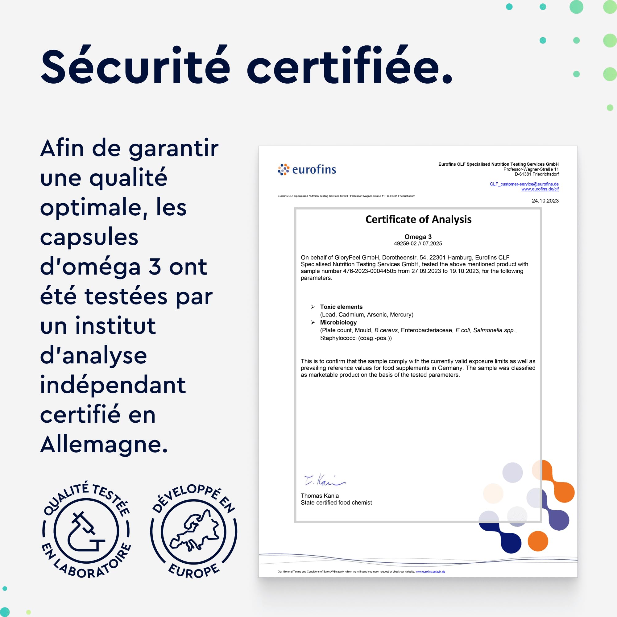 Oméga 3 1000mg Huile de Poissons Sauvages, 400 Gélules Biodisponibles, EPA 180mg DHA 120mg, Haute Concentration Acides Gras, Soutient le Cerveau, Cœur, Tension Artérielle, Sans Additifs