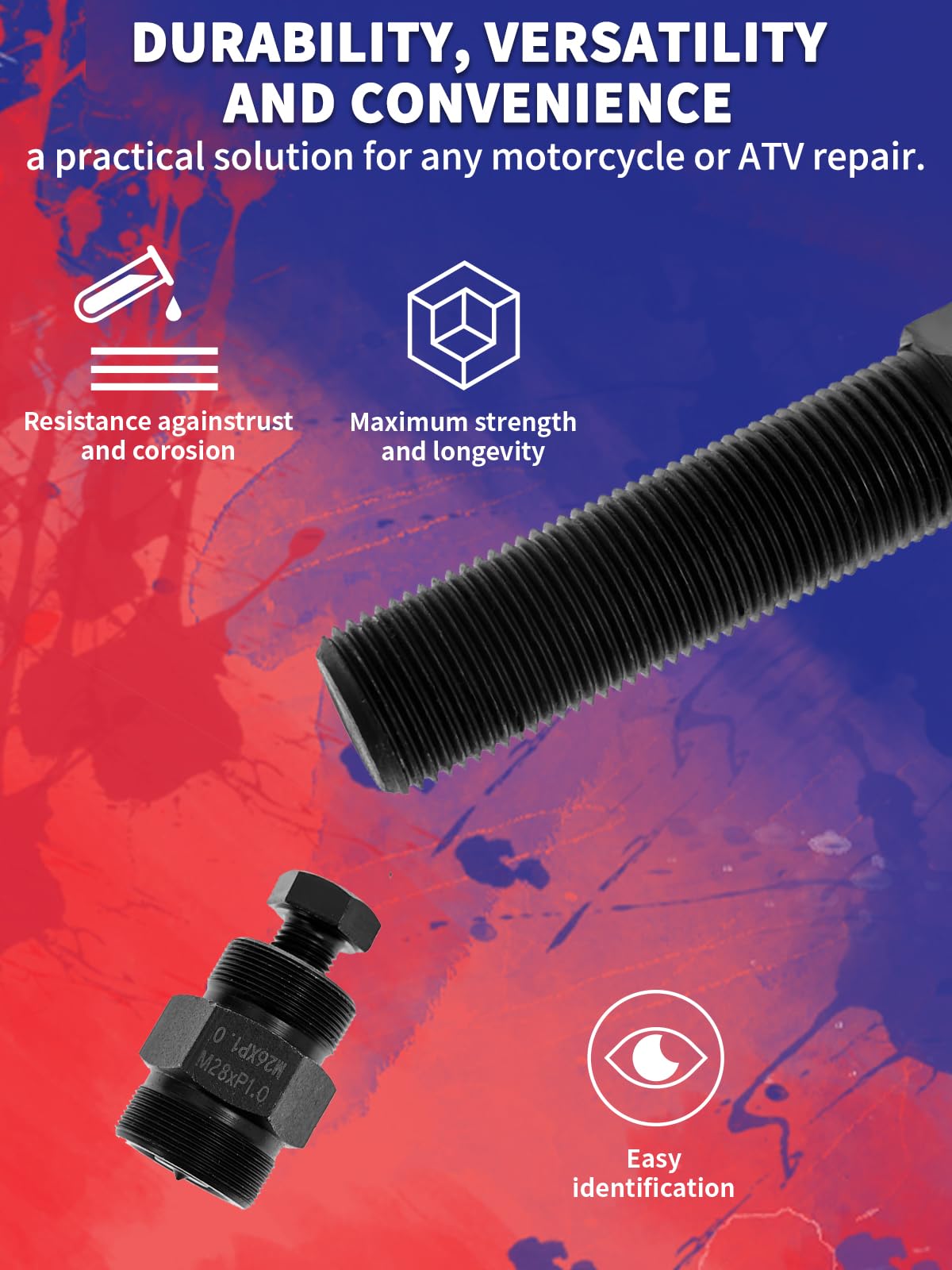 Juego de extractores universales de volante de inercia para motocicletas, scooters, cuatrimotos, motores pequeños, compatible con Yamaha Kawasaki Ducati y más herramientas de giro de volante