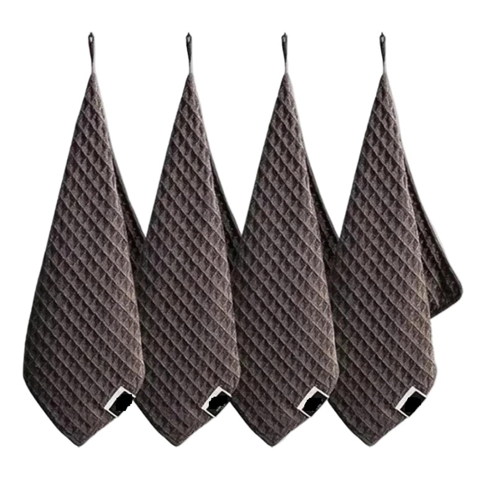Mohuied Brown 30X30cm-4Pcs 1/4Pcs Coffee Bar Cleaning Towels Super Absorbent Cloth Towel Home Barista Clean Tool For Espresso Machines, Steam Wands & Countertops