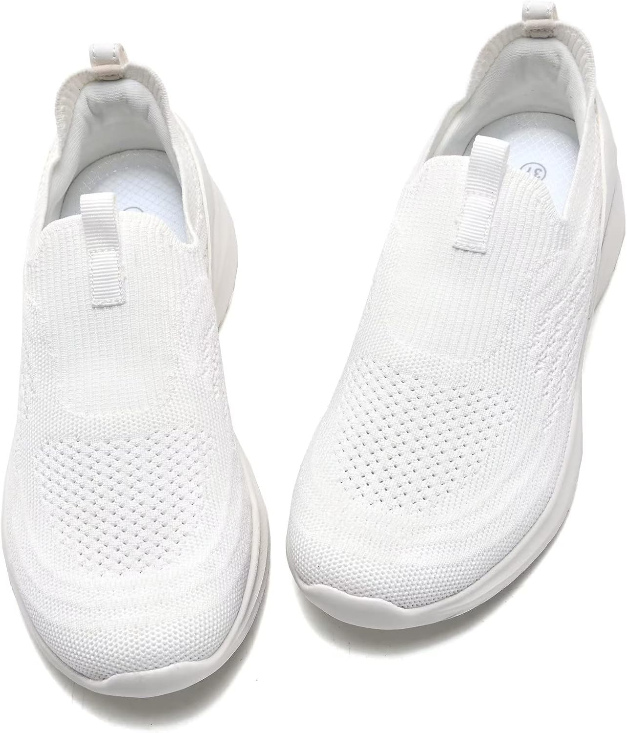 TIOSEBON Women's Walking Tennis Shoes Knit Comfortable Slip on Breathable Mesh Lightweight Sneaker