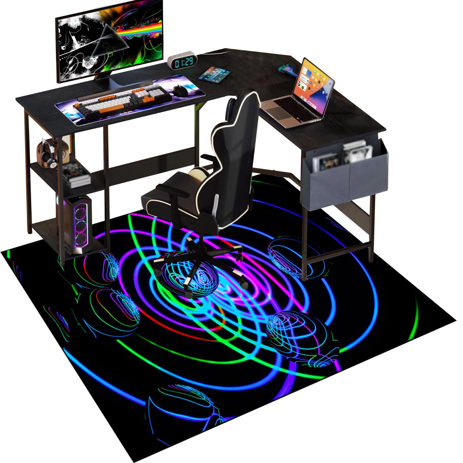 Hardwood Floor Protector Mat - Anti-Slip & Non-Slip for Desk Chairs & Carpets - Gaming Room & Home Office Decor - 80 x 120 cm