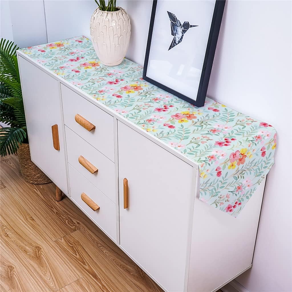 Watercolor Flowers Table Runner for Wedding Banquet Home Festival Party Dinning Table Decoration Table Runner(33x229cm)