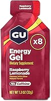 Vista 16 de GU Energy Nutrición Deportiva Original, Gel Energizante de Sabor Tri-Berry, Caja de 24