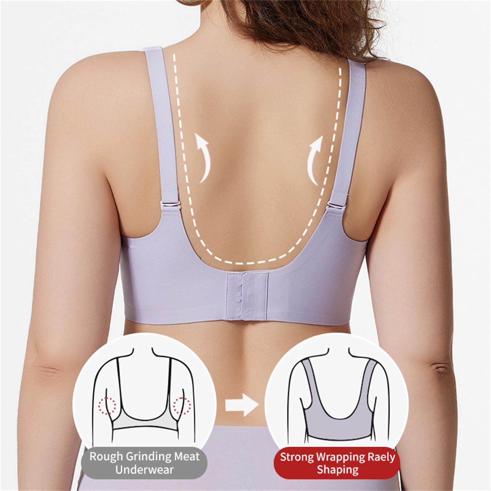 Sujetadores de gelatina sin varillas para mujer, cobertura completa, cómodos, push up, para dormir todos los días, brasier suave, brasier reductor para mujer