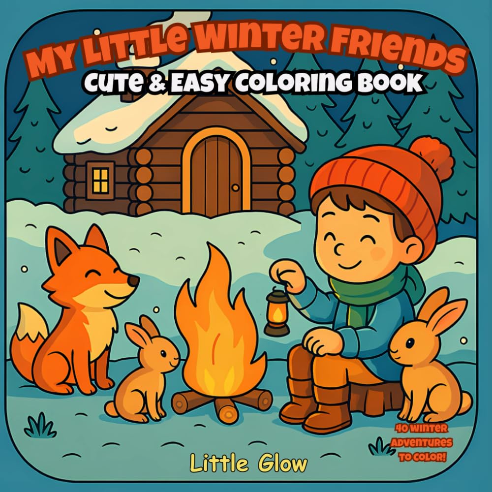 My Little Winter Friends: A Cute & Easy Coloring Book for Kids