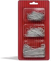 Bexter 300 Pack Silver Ornament Hooks - Bendable Metal Wire, 2 Sizes for Christmas Tree, Party & Floral Decor
