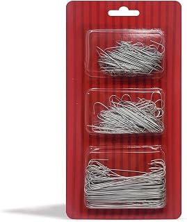 Bexter 300 Pack Silver Ornament Hooks - Bendable Metal Wire, 2 Sizes for Christmas Tree, Party & Floral Decor