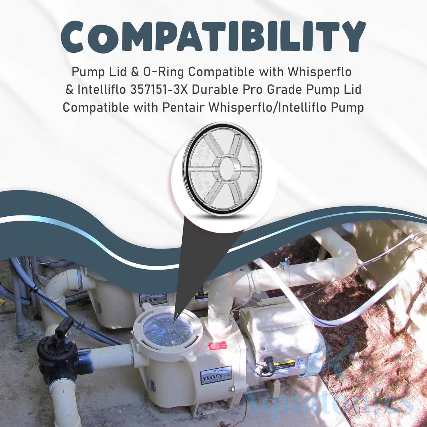 357151 Pump Lid Replacement with O-Ring – Pool Pump Cover Replacement for Pentair Whisperflo, Intelliflo VF, VS 3050, SVRS – See-Through Clear Pool Pump Cover Lid (5 Pack)