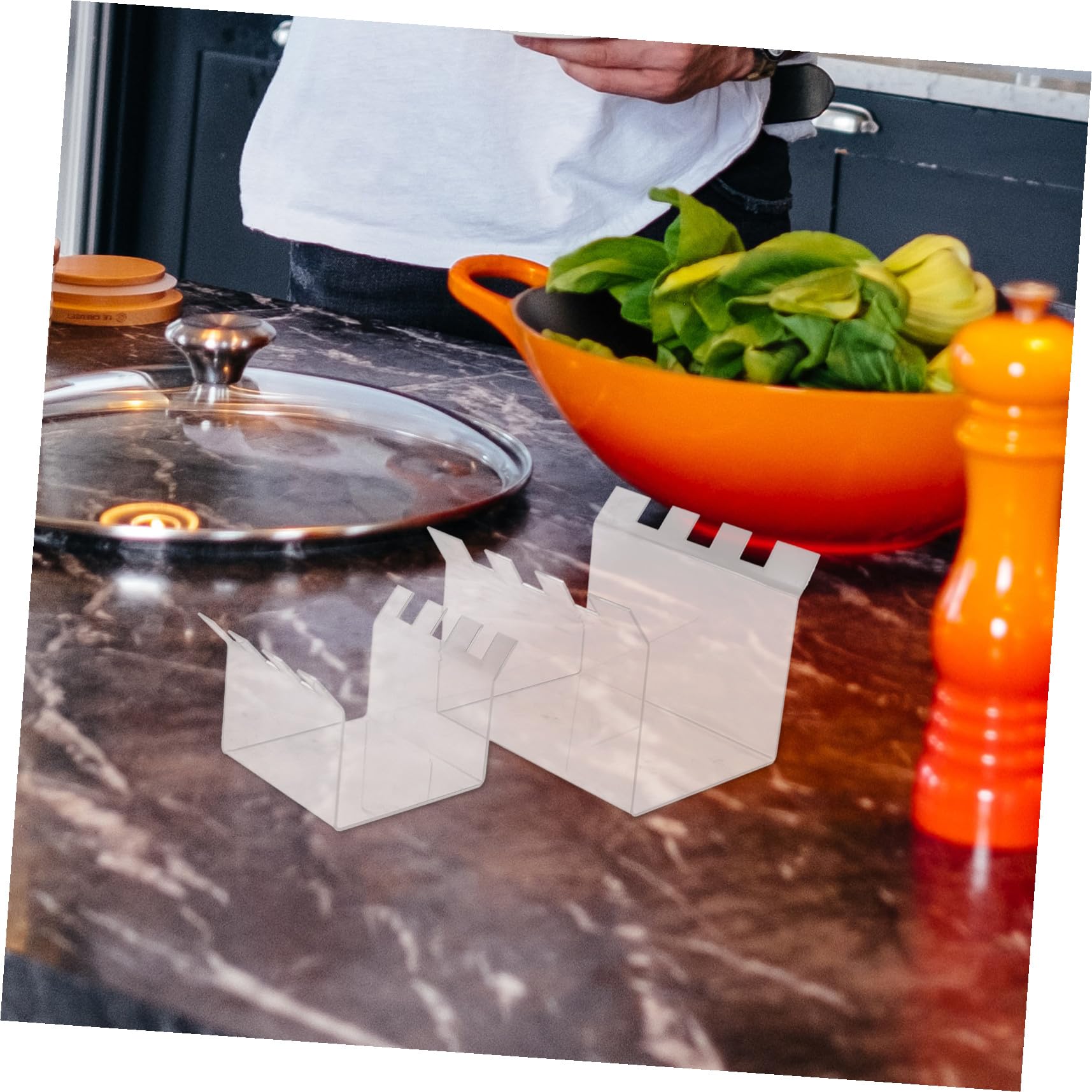 MAGICLULU 2pezzi per Sacchetti Zipper Organizzatore per Cucina Acrilico Resistente Compatto e Facile da per Sacchetti Congelati e Preparazione Cibo