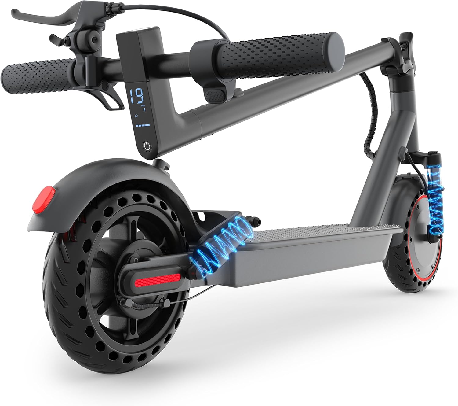 Electric Scooter for Adults, Teens & Big Kids, 350W/ 500W Motor Up to 19MPH/ 21MPH, 15/21/28 Miles Range, Foldable Lightweight Commuter E-Scooter with 8.5/10 Inch Tires, Optional Seat